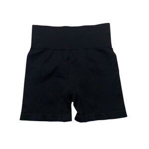Womens Shorts Medium Black Seamless Activewear Gym Biker Workout